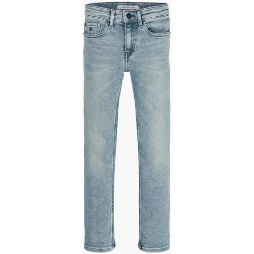 Denim Jeans - Slim Fit, Mittlere Taille, Blaue Waschung - Calvin Klein - Modalova