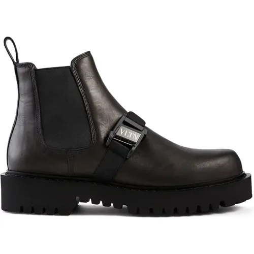 Vltn Logo Chelsea Boots , male, Sizes: 11 UK - Valentino - Modalova