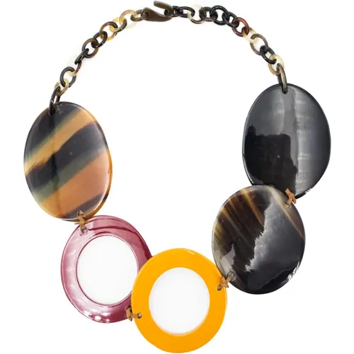 Coloured Circle Necklace , female, Sizes: ONE SIZE - Antonelli Firenze - Modalova