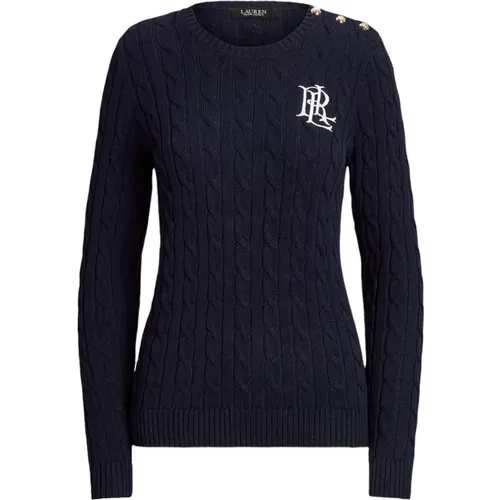 Rundhalsausschnitt Pullover , Damen, Größe: L - Ralph Lauren - Modalova