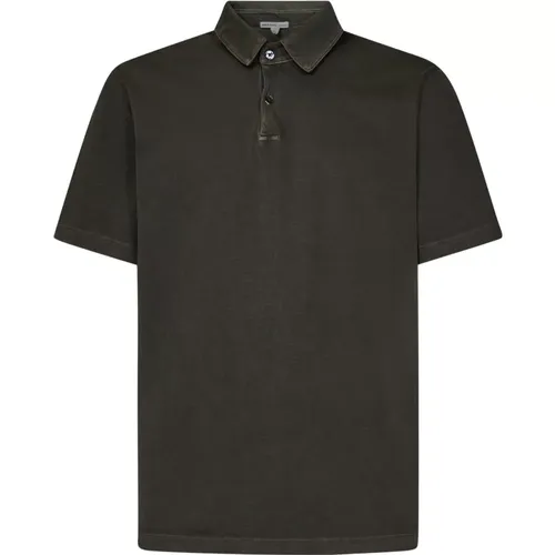 Grünes Wildleder-Jersey-Poloshirt , Herren, Größe: XL - James Perse - Modalova