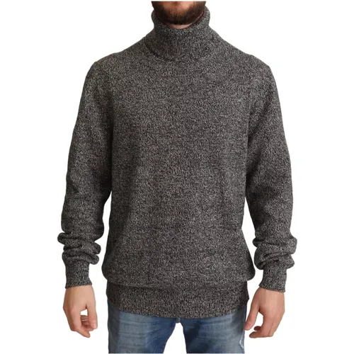 Luxuriöser Cashmere Turtleneck Sweater Grau - Dolce & Gabbana - Modalova