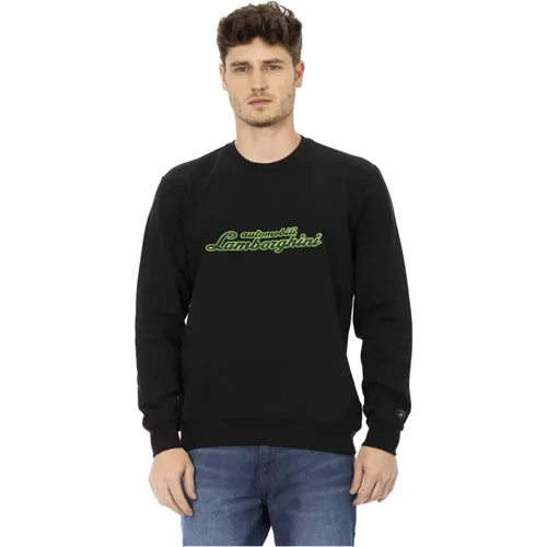 Sweatshirt mit Rundhalsausschnitt und Druck , Herren, Größe: XL - AUTOMOBILI LAMBORGHINI - Modalova