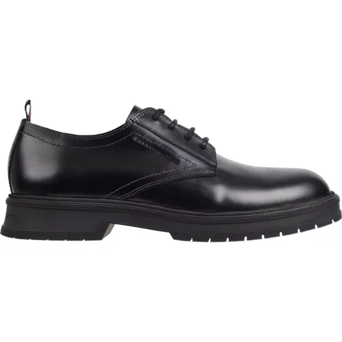 Schwarze Business Schuhe für Herren , Herren, Größe: 41 EU - Tommy Hilfiger - Modalova