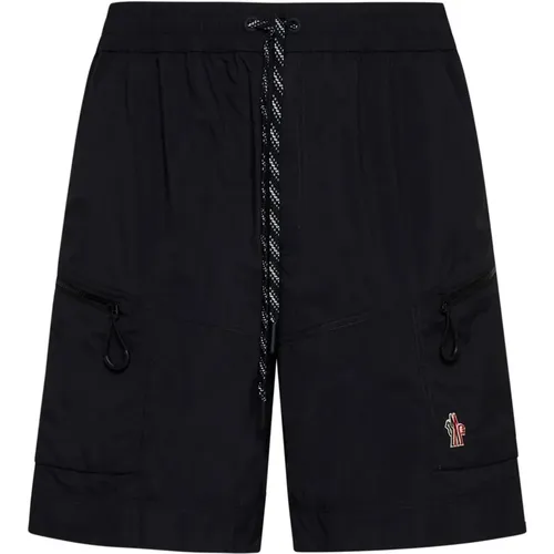 Schwarze Reflektierende Shorts mit Taschen , Herren, Größe: M - Moncler - Modalova