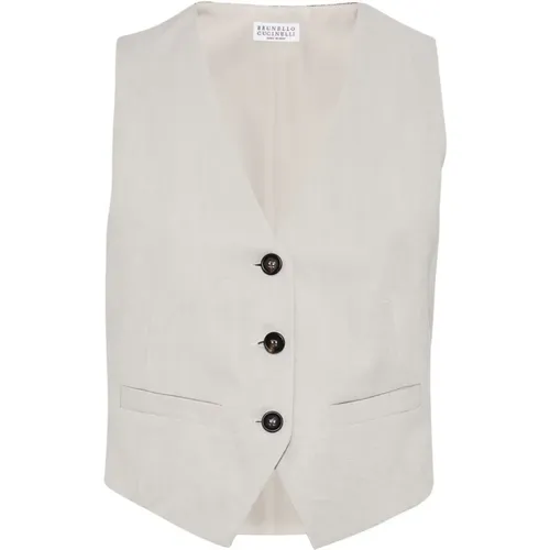 Light Grey Jacket , female, Sizes: XL, 2XL - BRUNELLO CUCINELLI - Modalova