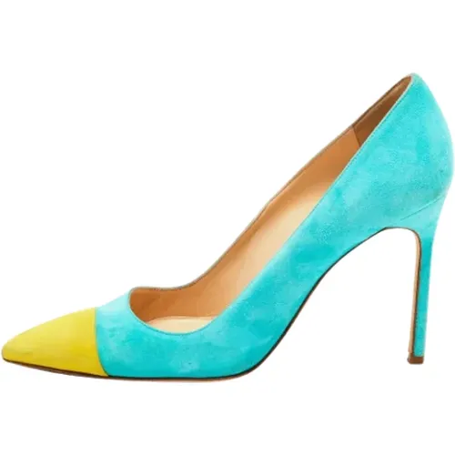 Pre-owned Suede heels , female, Sizes: 5 1/2 UK - Manolo Blahnik Pre-owned - Modalova