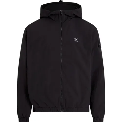 Nylon Hooded Jacket Ss24 , male, Sizes: L, M, S - Calvin Klein - Modalova