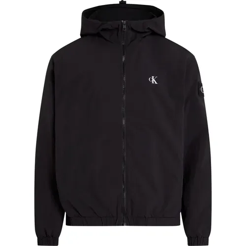 Nylon Hooded Jacket Ss24 , male, Sizes: M - Calvin Klein - Modalova