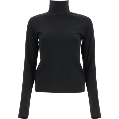 Baumwoll High-Neck Top mit Langen Ärmeln , Damen, Größe: L - Filippa K - Modalova