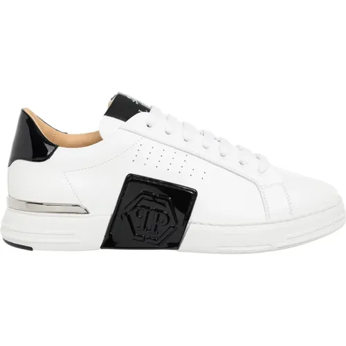 Hexagon Lo-Top Sneakers Einfarbig Schnürverschluss , Herren, Größe: 40 EU - Philipp Plein - Modalova