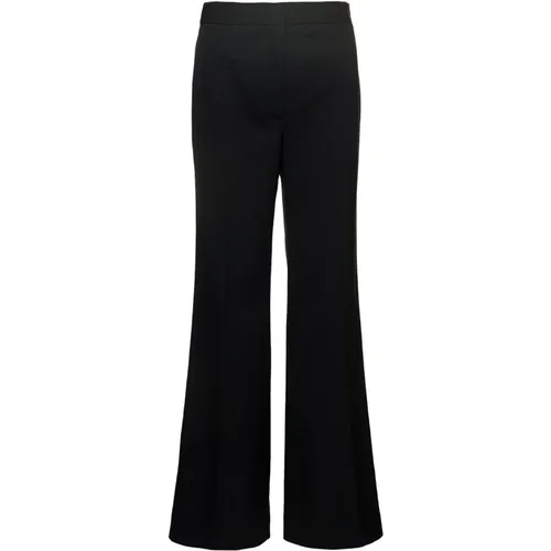 Schwarze Hose mit hoher Taille und weitem Bein , Damen, Größe: M - Stella Mccartney - Modalova