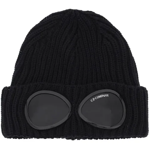Goggle Beanie Hat in Soft Merino Wool , male, Sizes: ONE SIZE - C.P. Company - Modalova