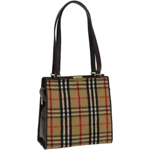 Pre-owned Wool shoulder-bags , female, Sizes: ONE SIZE - Burberry Vintage - Modalova