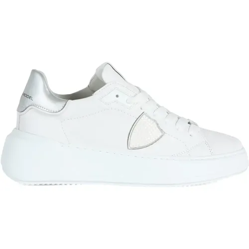 Leder Sneakers Tres Temple , Damen, Größe: 37 EU - Philippe Model - Modalova