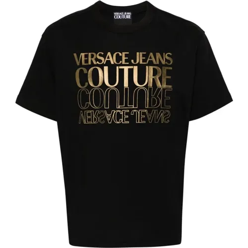 Logo Print T-shirts and Polos , male, Sizes: M - Versace Jeans Couture - Modalova