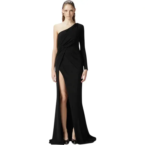 Elegantes langes Kleid mit metallischem Effekt , Damen, Größe: S - pinko - Modalova