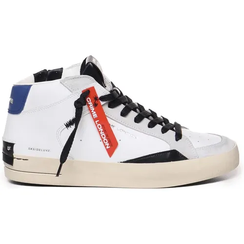 Bunte High-Top-Sneakers mit Bandsohle , Herren, Größe: 43 EU - Crime London - Modalova