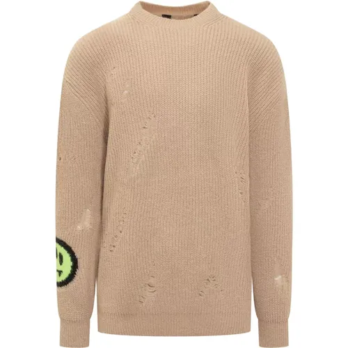 Beige Crew Neck Knitwear Sweater , male, Sizes: XL, L - Barrow - Modalova