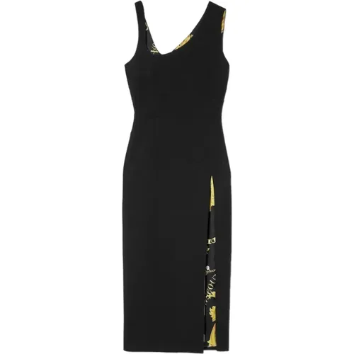 Asymmetrisches Chain Couture Midi Kleid , Damen, Größe: M - Versace Jeans Couture - Modalova