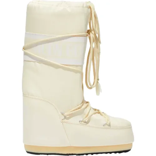 Ikono Nylon Stiefel in Creme , Damen, Größe: 35 EU - moon boot - Modalova