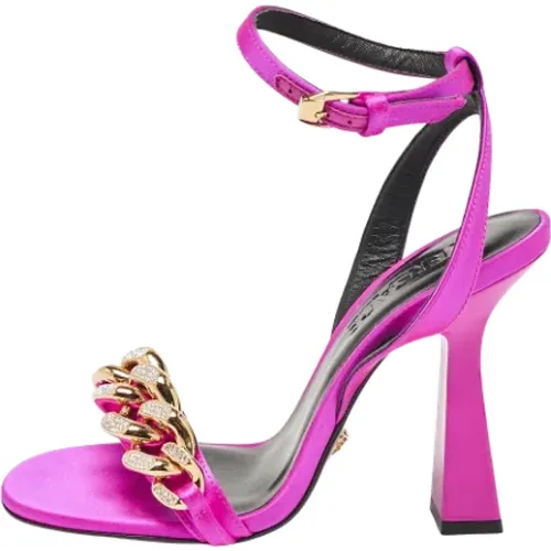 Pre-owned Satin sandals , female, Sizes: 3 UK - Versace Pre-owned - Modalova