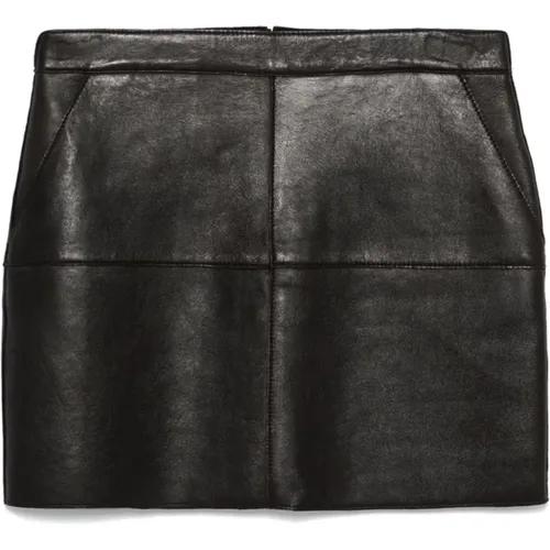 Leather Panel Skirt , female, Sizes: M - P.a.r.o.s.h. - Modalova