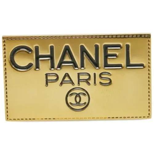 Goldene Metall Chanel Brosche - Chanel Vintage - Modalova