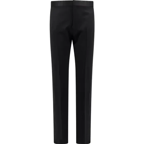 Virgin Wool Trouser with Satin Profiles , male, Sizes: M - Tom Ford - Modalova