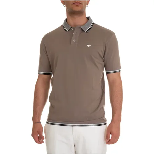 Pique Cotton Polo Shirt , male, Sizes: 2XL - Emporio Armani - Modalova