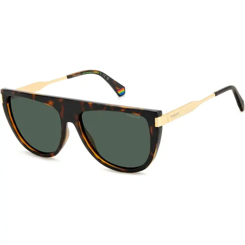 Dark Havana Green Sunglasses,/Grey Sunglasses PLD 6221/S/X - Polaroid - Modalova