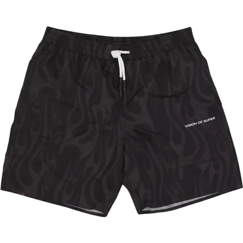 Flames Badehose Schwarz - VISION OF SUPER - Modalova