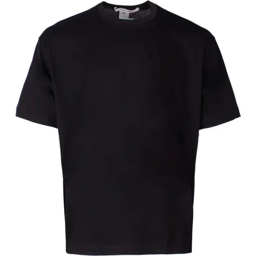 Schwarzes Baumwoll-Crewneck T-Shirt mit Logo-Print - Comme des Garçons - Modalova