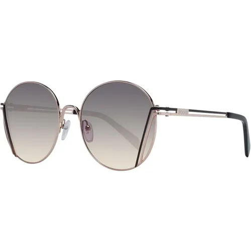 Stylische Runde Sonnenbrille mit Grauen Gläsern - EMILIO PUCCI - Modalova