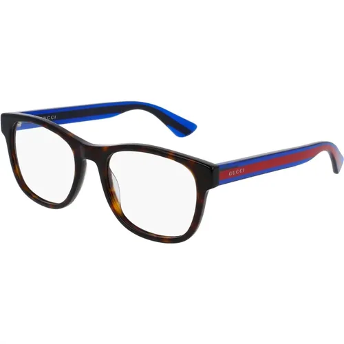 Dark Havana Blue Eyewear Frames - Gucci - Modalova