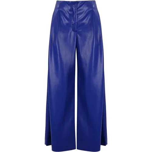 High-waisted Leather-effect Trousers , female, Sizes: XS, S - Liviana Conti - Modalova