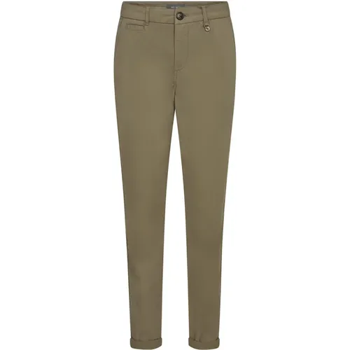 Klassische Chinos mit mittlerer Taille , Damen, Größe: W25 - MOS MOSH - Modalova