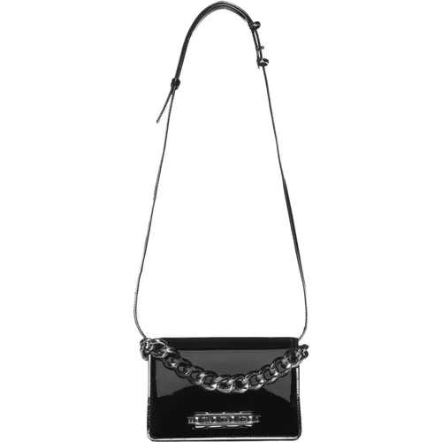 Leather Mini Bag with Chain Detail , female, Sizes: ONE SIZE - alexander mcqueen - Modalova