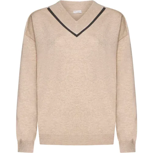 Luxury Sweaters Collection , female, Sizes: L, M, S - BRUNELLO CUCINELLI - Modalova