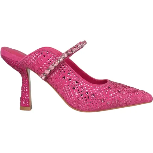 Crystal Heeled Shoes , female, Sizes: 8 UK - Alma en Pena - Modalova