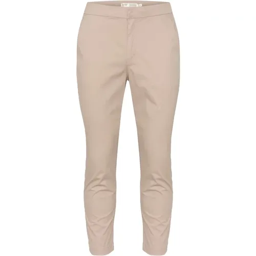 Cropped Clay Pants with Elastic Waist , female, Sizes: XL, S, M, XS, L - InWear - Modalova