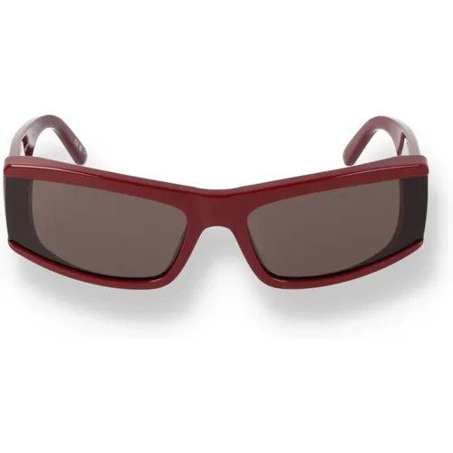 Rote Rechteckige Sonnenbrille,Stylische Sonnenbrille,Stylische Herrensonnenbrille - Balenciaga - Modalova