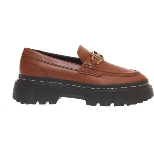 Leather Buckle Loafer , female, Sizes: 6 1/2 UK, 3 UK, 4 UK, 7 UK, 2 UK, 5 UK - Hogan - Modalova