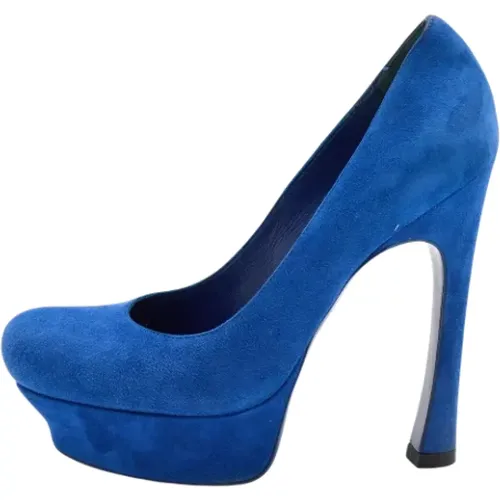 Pre-owned Suede heels , female, Sizes: 3 1/2 UK - Yves Saint Laurent Vintage - Modalova