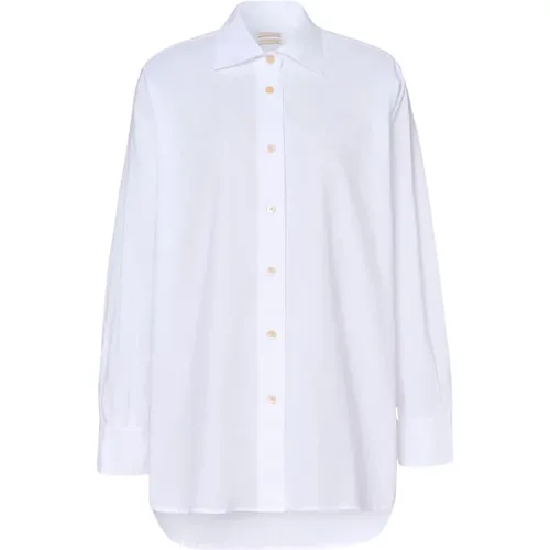 Oxford Cotton Oversized Shirt mit Badge - Massimo Alba - Modalova