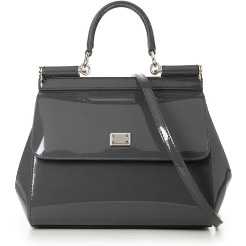Grey Pinaforemetal Handbag - Stylish and Spacious , female, Sizes: ONE SIZE - Dolce & Gabbana - Modalova