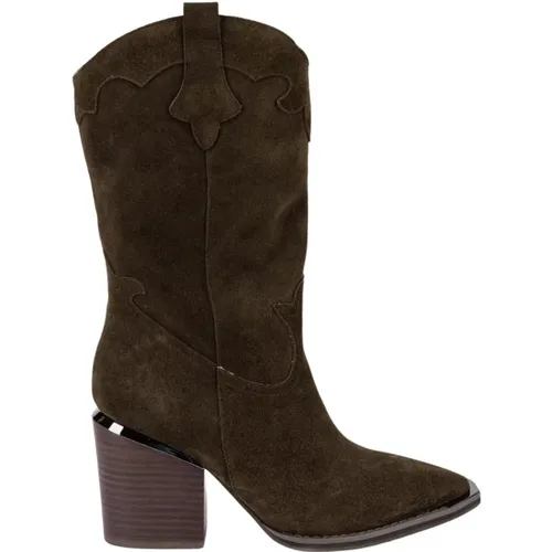 Pointed Toe Leather Ankle Boots , female, Sizes: 6 UK, 4 UK, 7 UK, 8 UK, 3 UK, 5 UK - Alma en Pena - Modalova