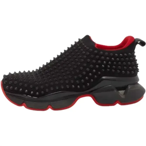 Pre-owned Fabric sneakers , female, Sizes: 7 1/2 UK - Christian Louboutin Pre-owned - Modalova