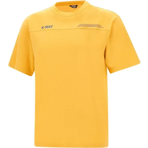 Gelbe T-Shirts und Polos , Herren, Größe: L - K-way - Modalova