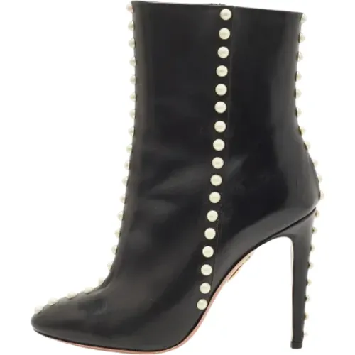 Pre-owned Leather boots , female, Sizes: 4 UK - Aquazzura Pre-owned - Modalova